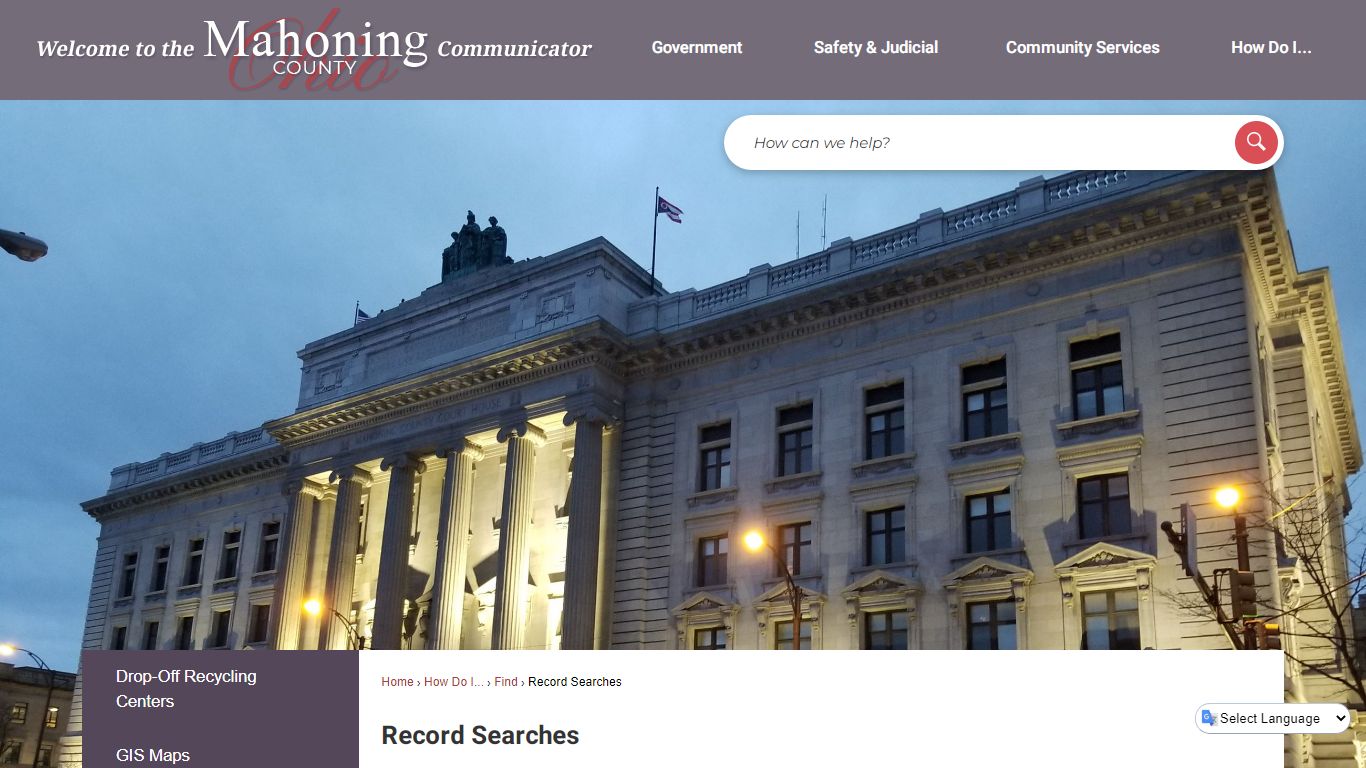 Record Searches | Mahoning County, OH